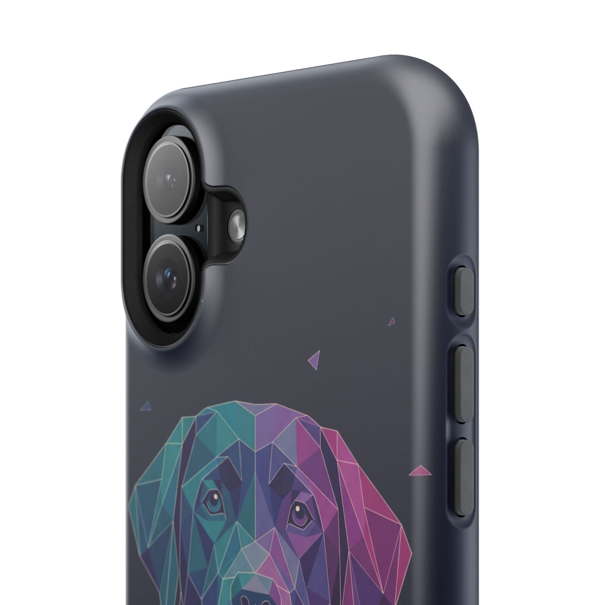 Geometric Labrador Phone Case — Tough Magnetic Case with Wireless Charging