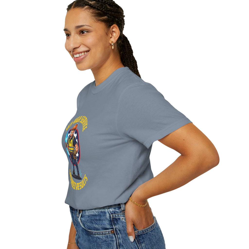 Sky-High Service Grounded Results Electrician T-Shirt