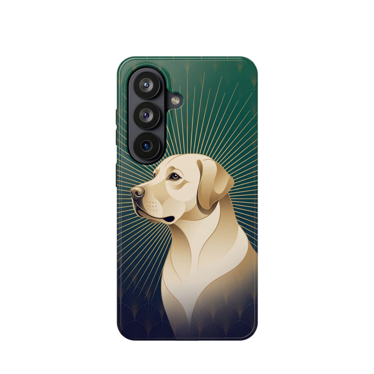 Art Deco Labrador Phone Case — Tough Magnetic Case with Wireless Charging