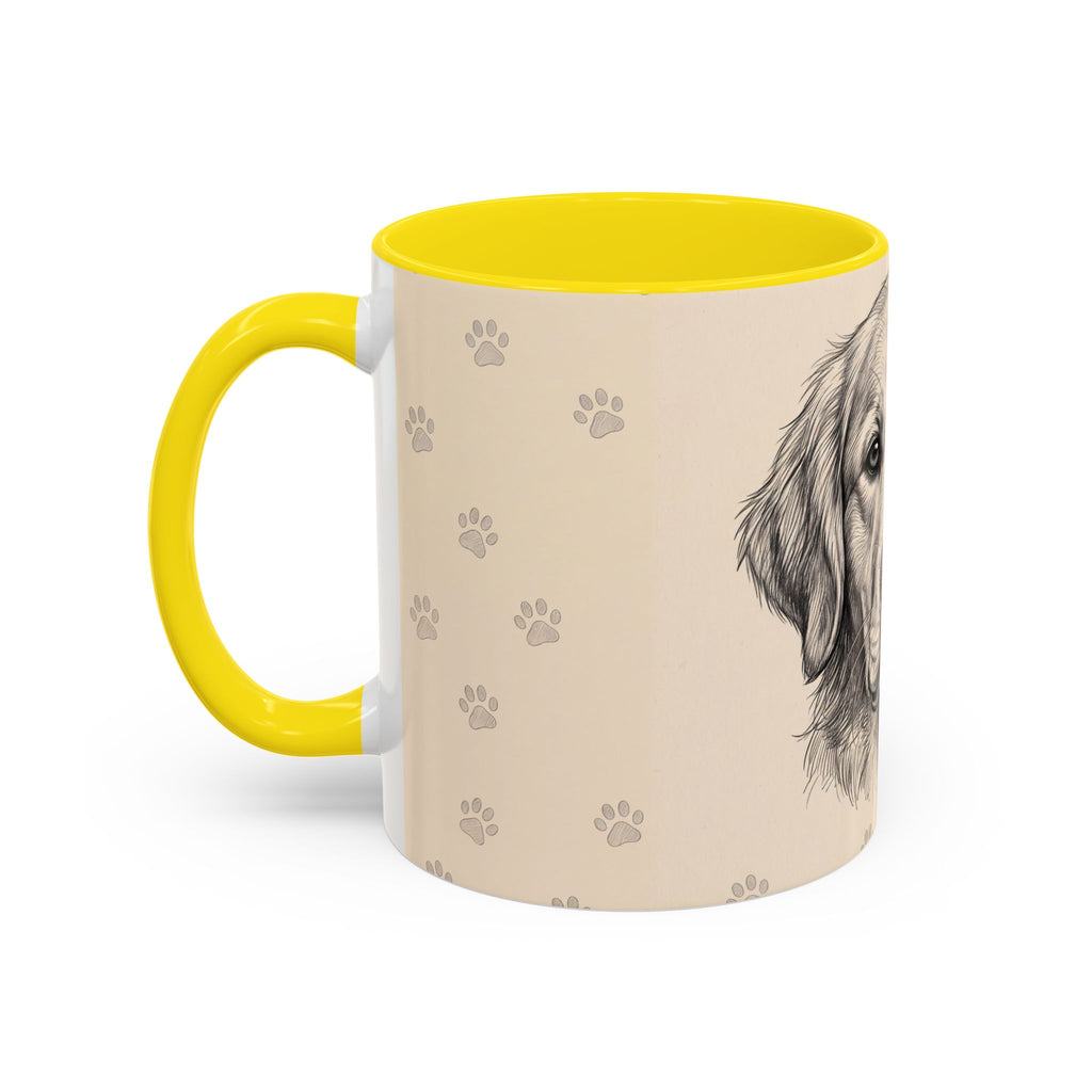 Golden Retriever Sketch Mug | Golden Retriever Lover Gift | Pencil Art Dog Coffee Mug