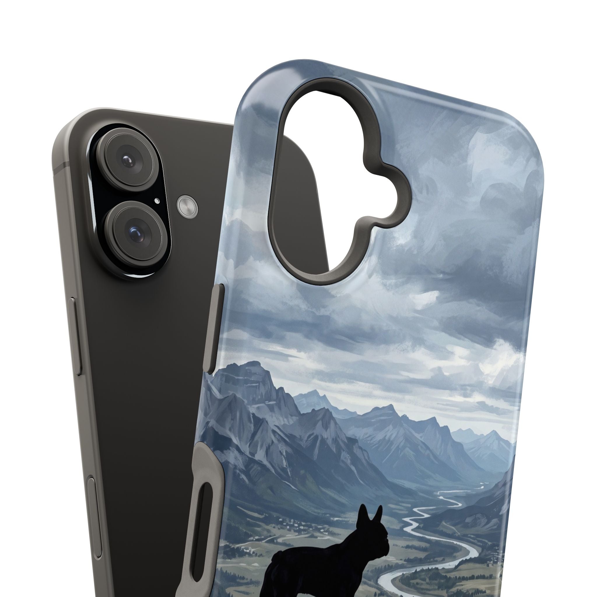 Personalized French Bulldog Mountain Valley Phone Case — Wireless Charging Cover