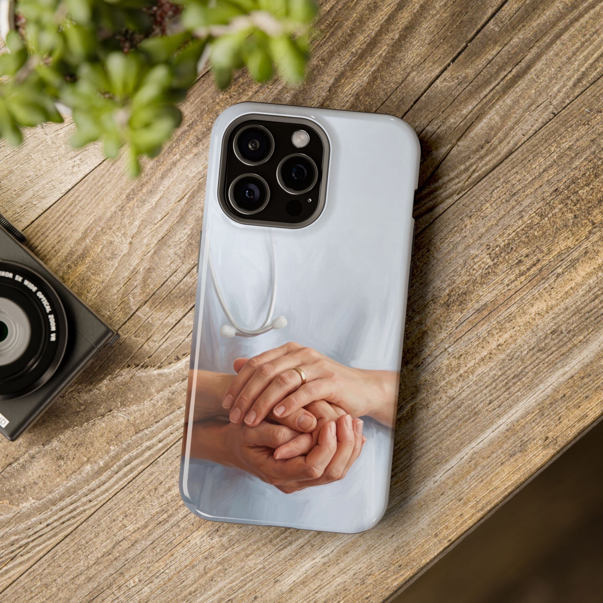 Impact-Resistant Phone Case — Caring Hands Wireless Charging Cover