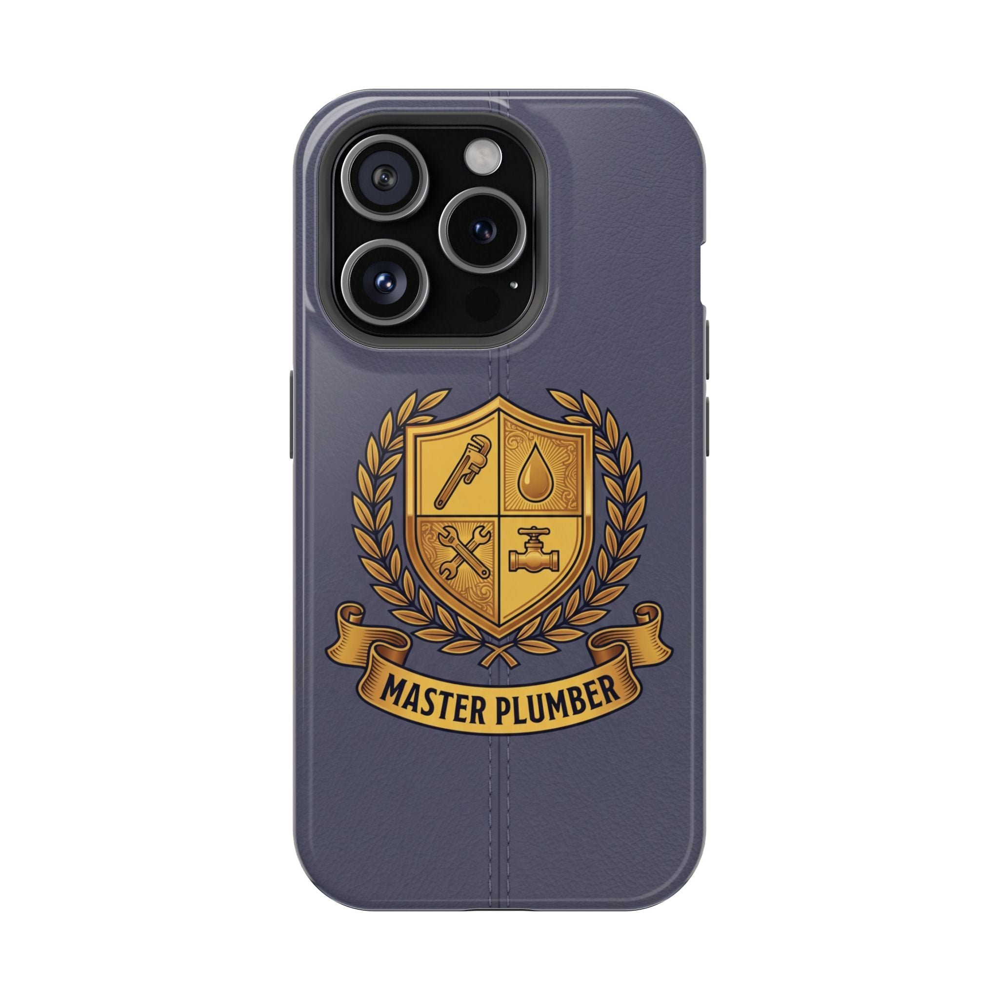 Master Plumber Crest Phone Case — Heraldic Shield Wireless Charging Cover