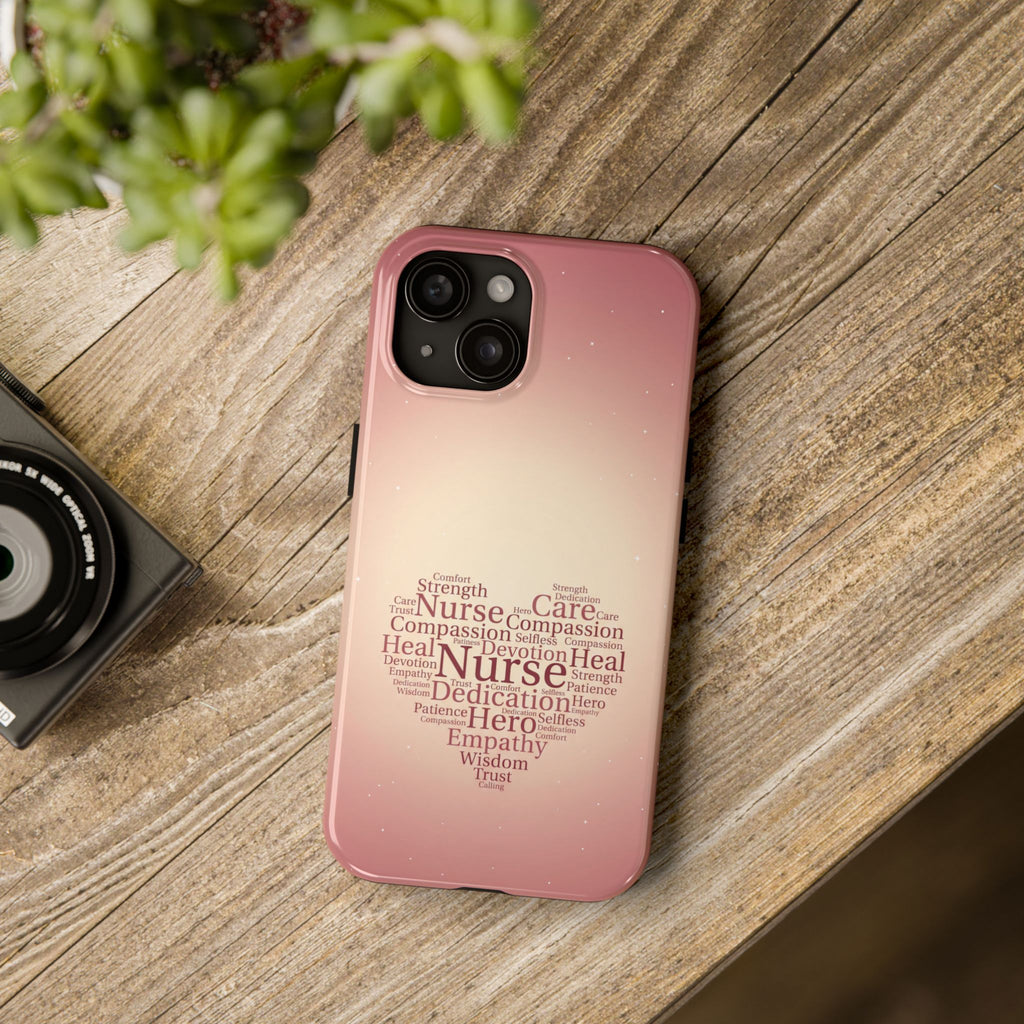 Nurse Heart Word Cloud Phone Case | iPhone & Samsung Galaxy series