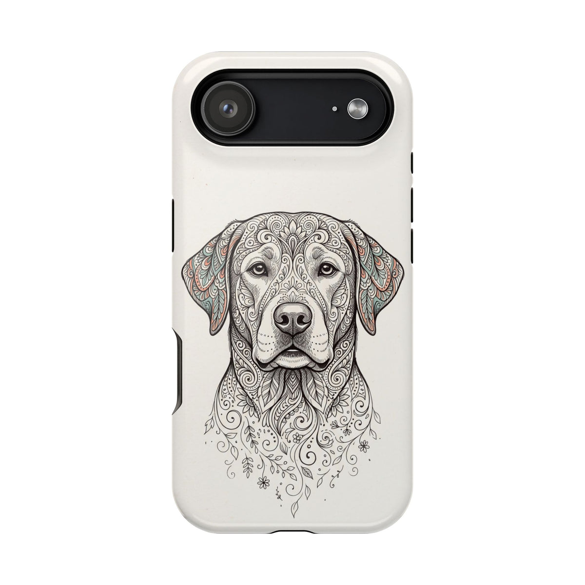 Mandala Labrador Phone Case — Tough Magnetic Case with Wireless Charging