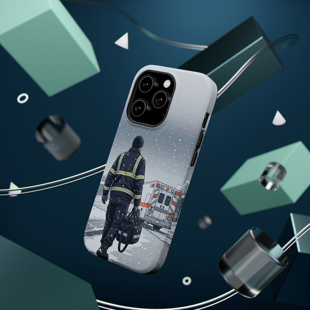 Bold Paramedic/EMT Portrait Phone Case — Magnetic Wireless Charging Cover