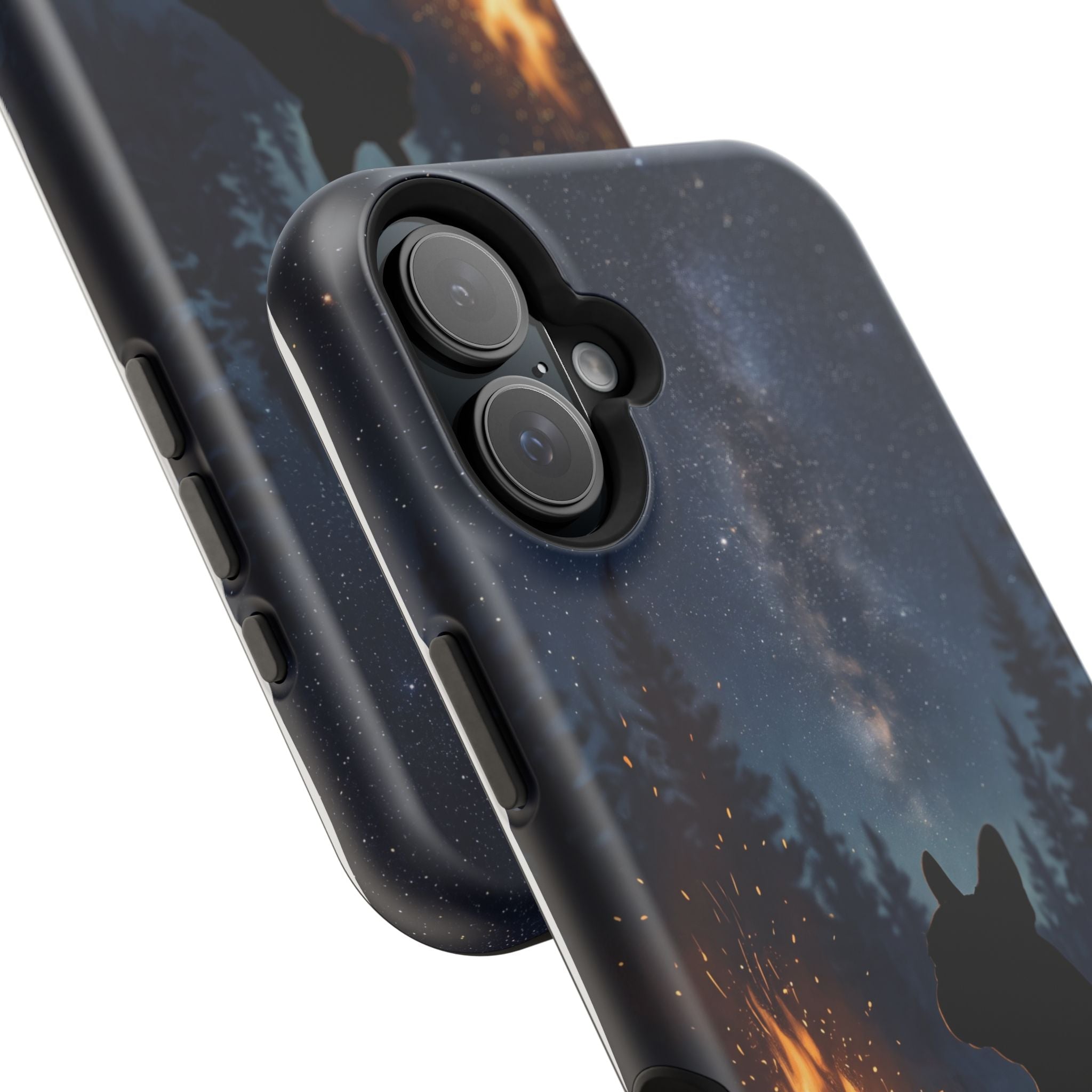 Personalized French Bulldog Campfire Phone Case — Wireless Charging Cover