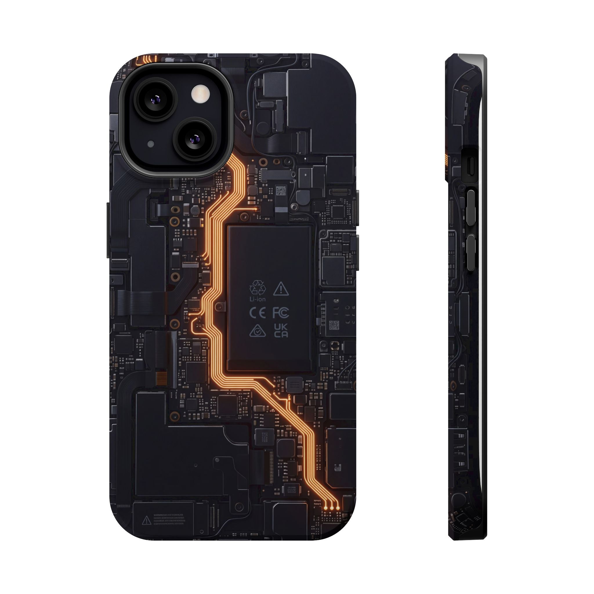 Electrician Circuit Bolt Phone Case — Impact-Resistant Wireless Charging Cover