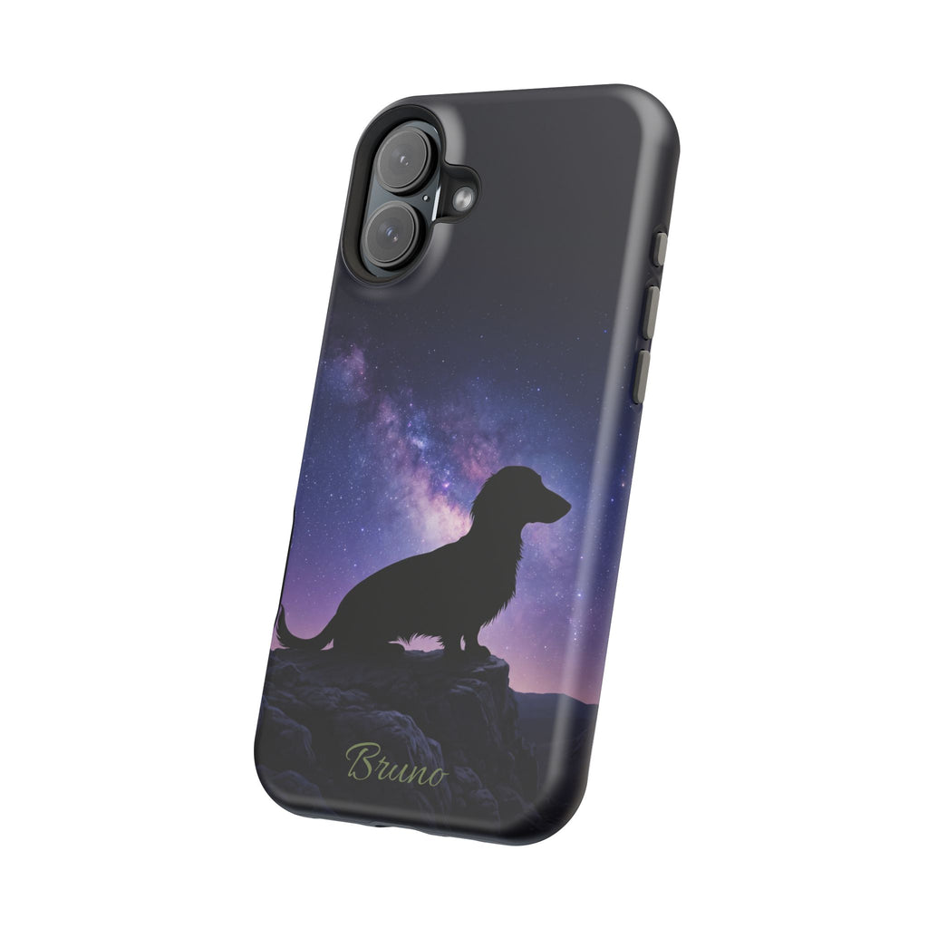Personalized Dachshund Starry Night Phone Case — Wireless Charging Cover