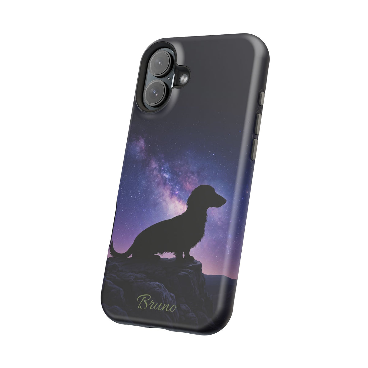 Personalized Dachshund Starry Night Phone Case — Wireless Charging Cover