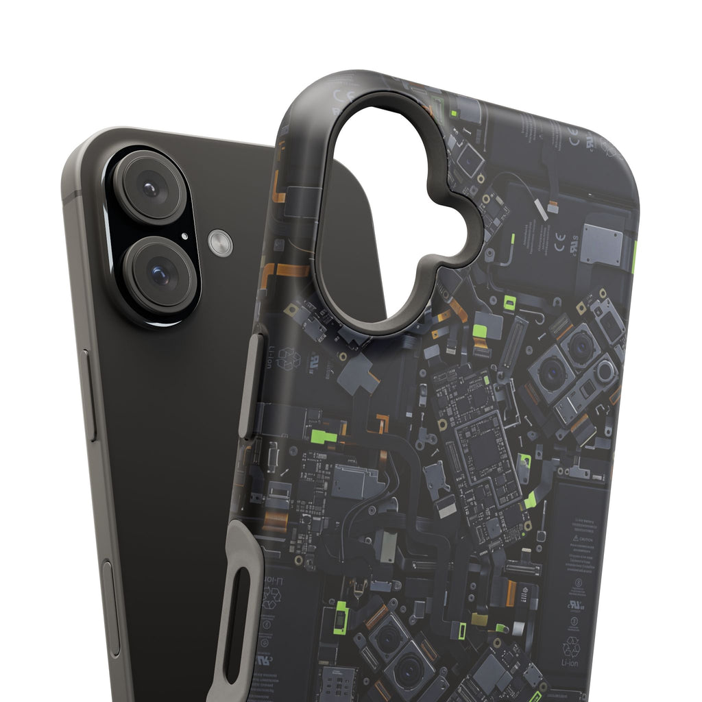 Circuit Core Phone Case — Motherboard Print Wireless Charging Cover