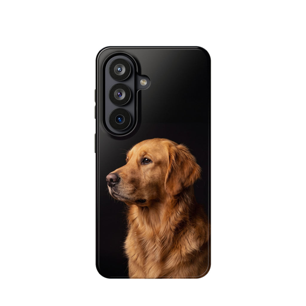 Golden Retriever Portrait Phone Case — Impact-Resistant Wireless Charging Cover