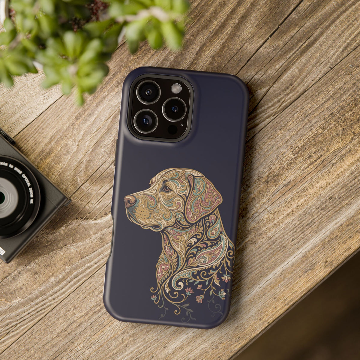 Paisley Labrador Phone Case — Tough Magnetic Case with Wireless Charging