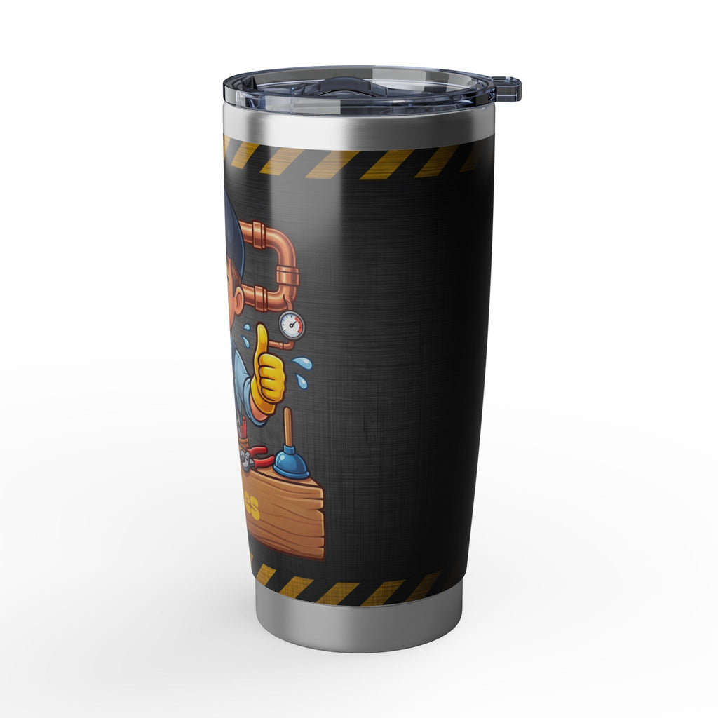 Personalized Plumber Mascot Tumbler – Custom Name Industrial Design 20 oz