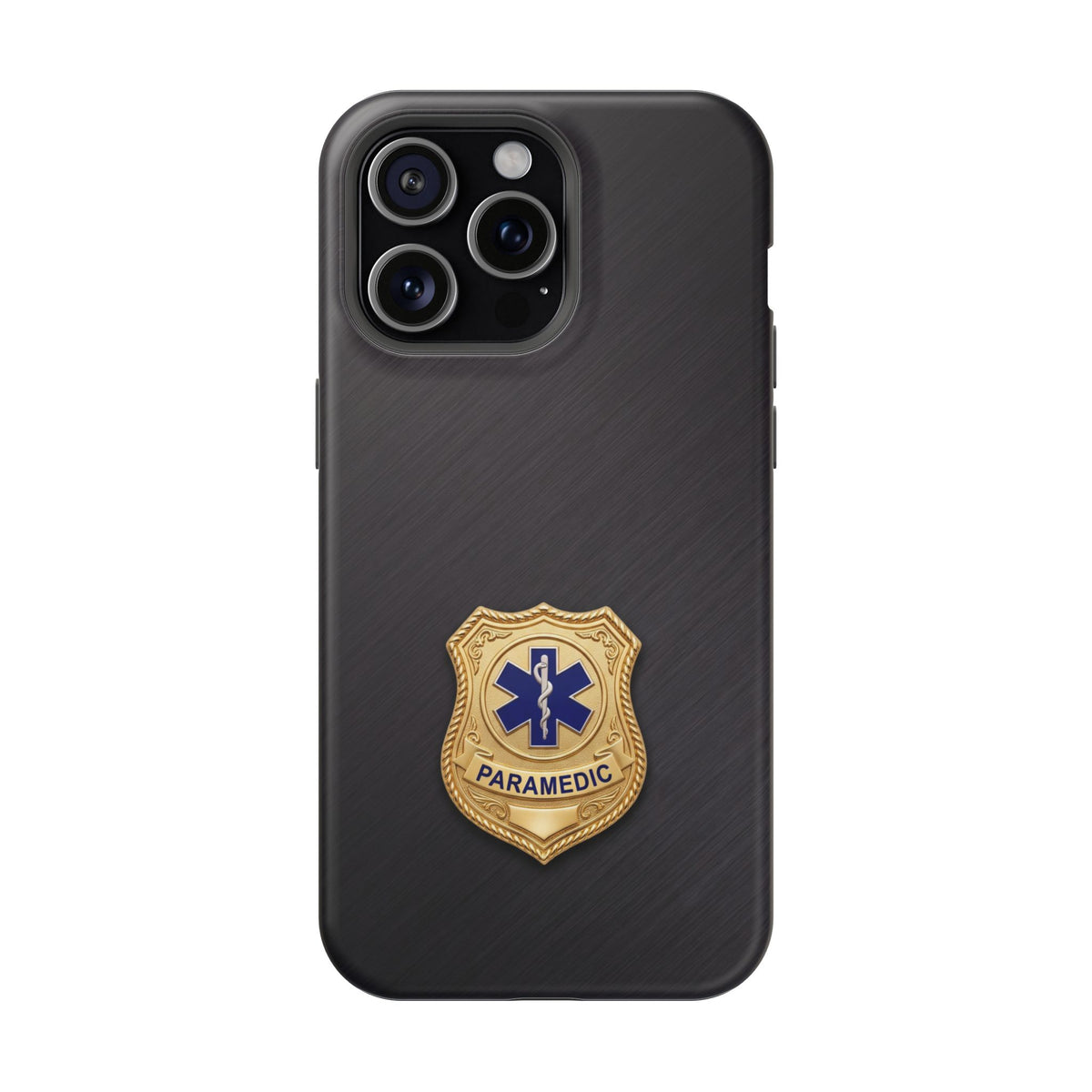 Gold Paramedic Badge Phone Case — Magnetic Wireless Charging Cover