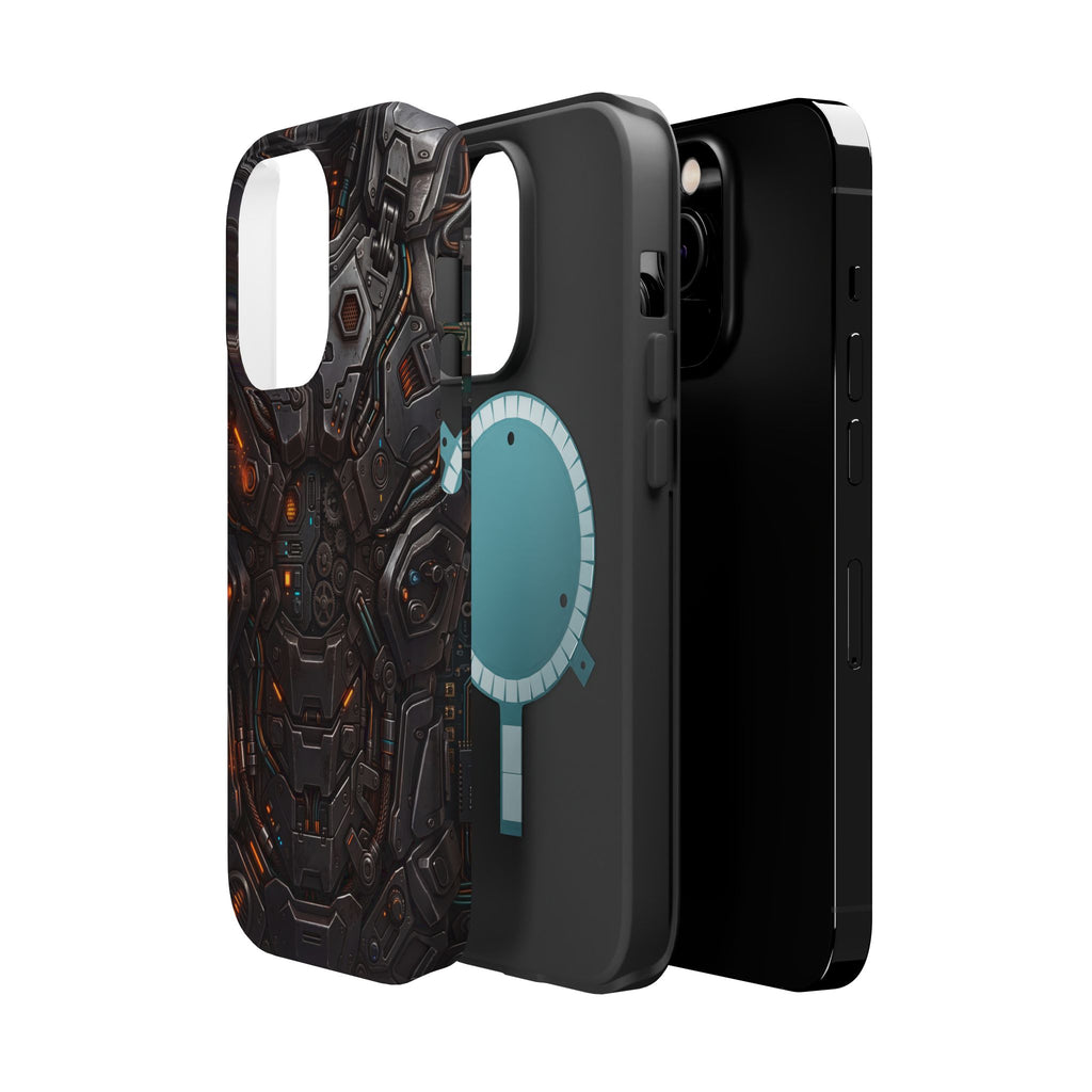 Mech Armor Phone Case — Industrial Circuit Wireless Charging Cover