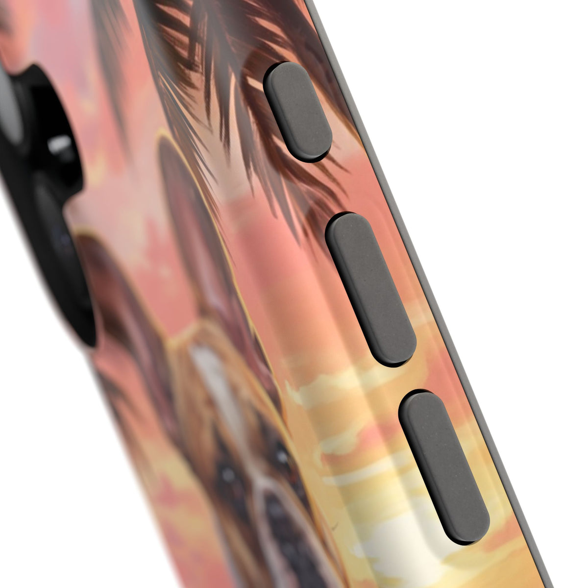 Personalized French Bulldog Beach Portrait Phone Case — Wireless Charging Cover