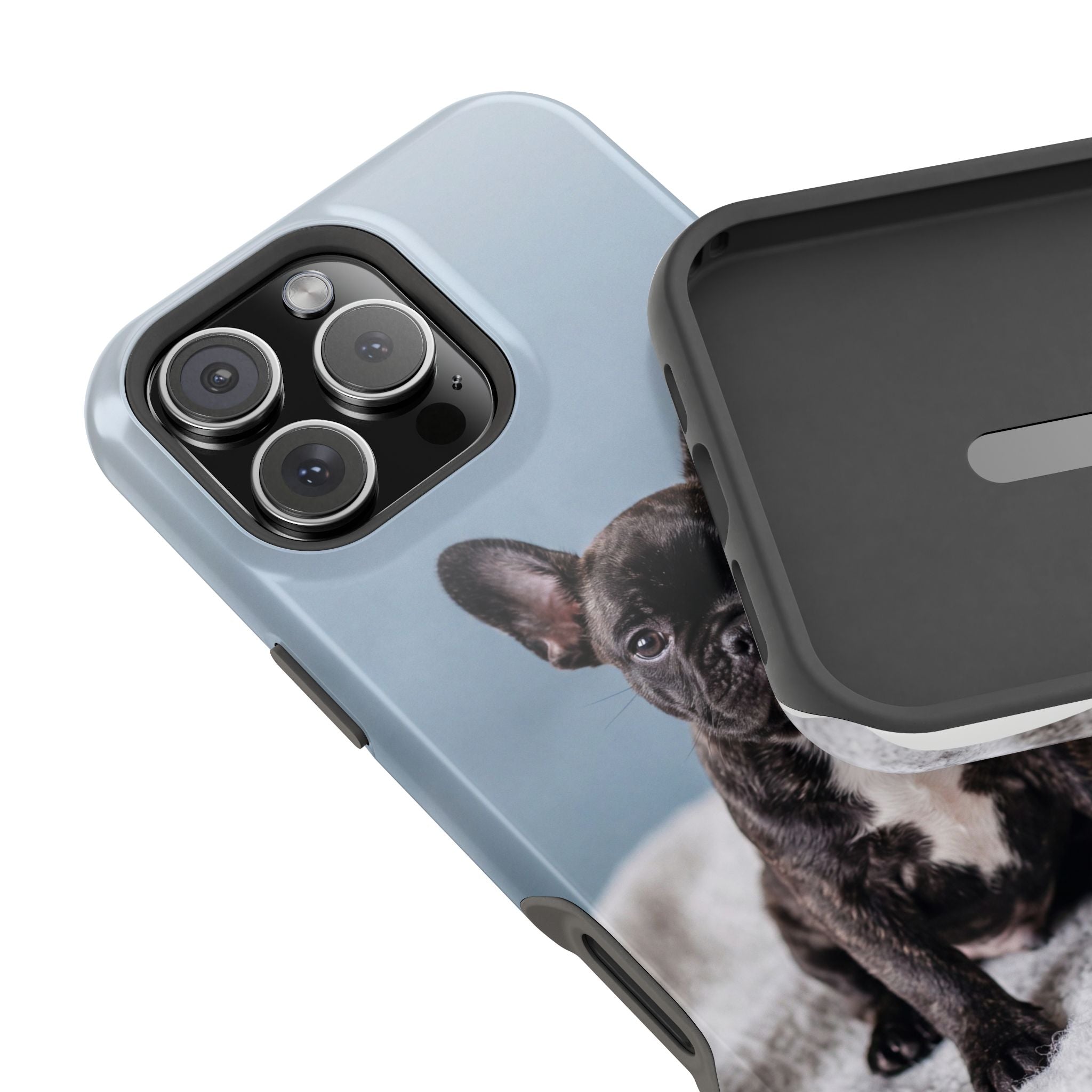 French Bulldog Puppy Phone Case — Impact-Resistant Wireless Charging Cover