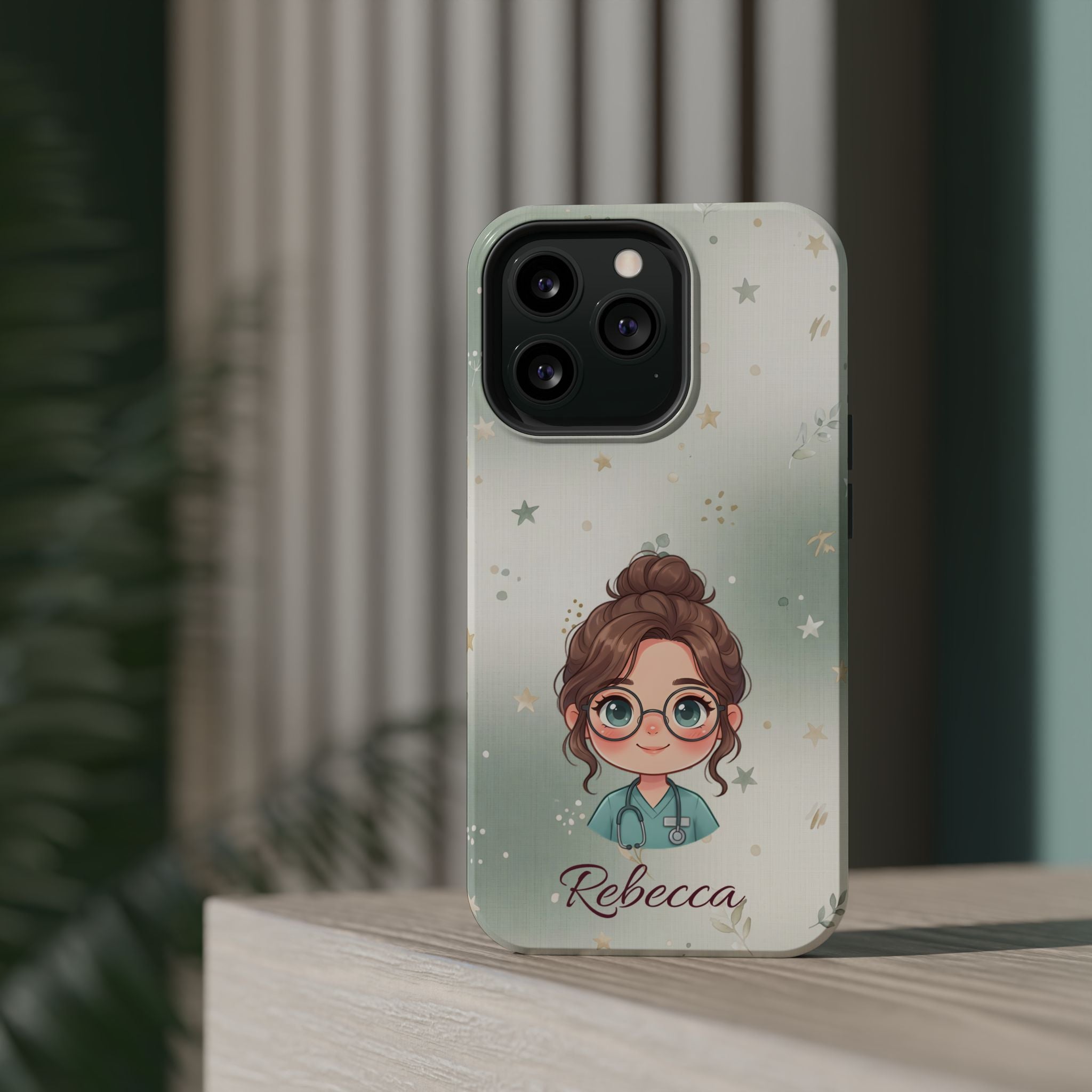 Personalized Starry Nurse Phone Case — Wireless Charging Cover