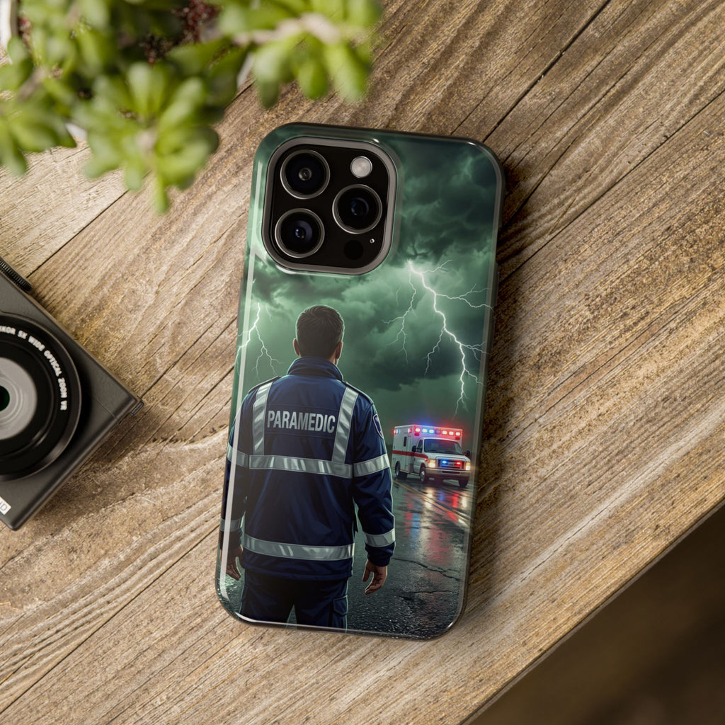 Paramedic Green Storm Phone Case — Magnetic Wireless Charging Cover