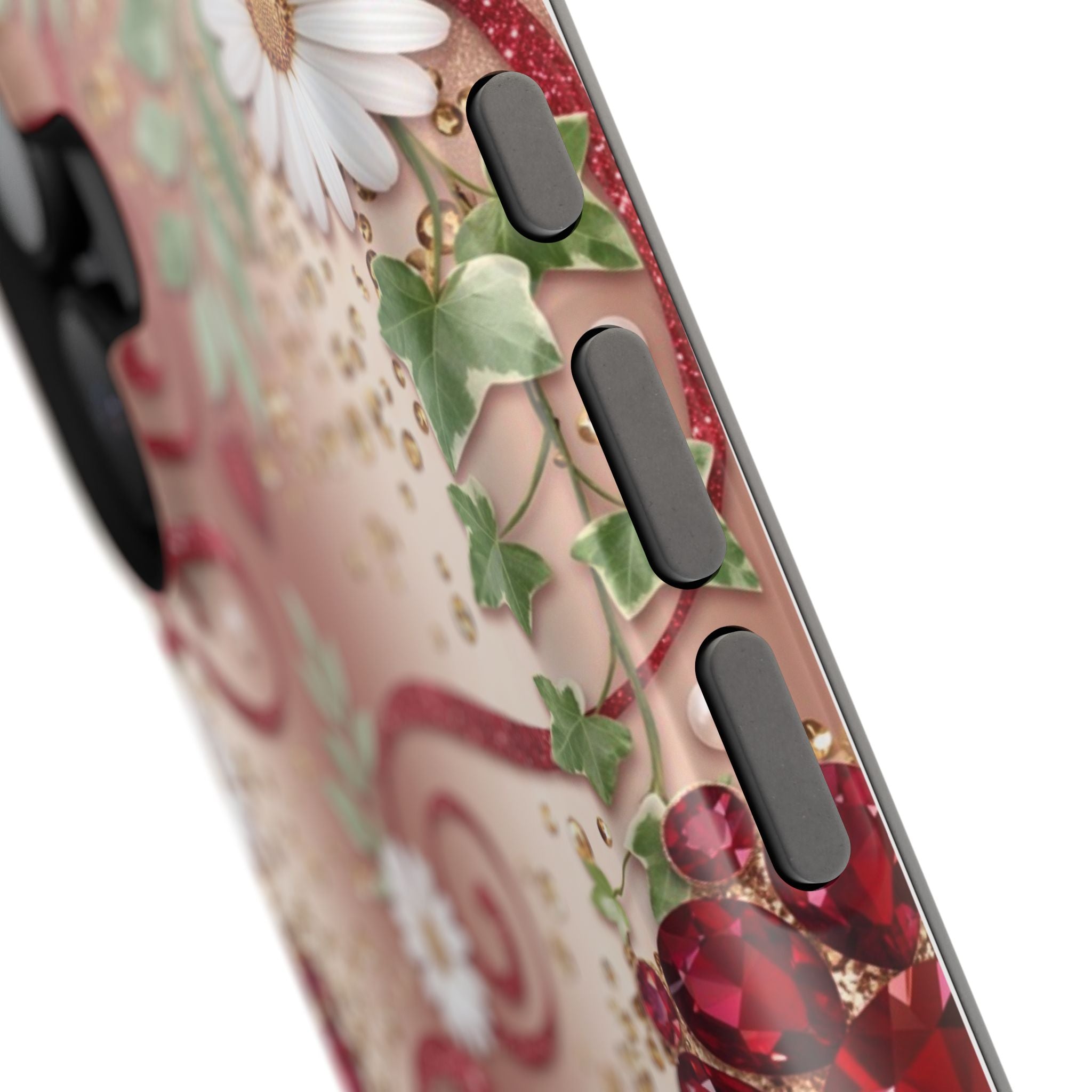 Personalized Vintage Floral Teacher Phone Case — Wireless Charging Cover