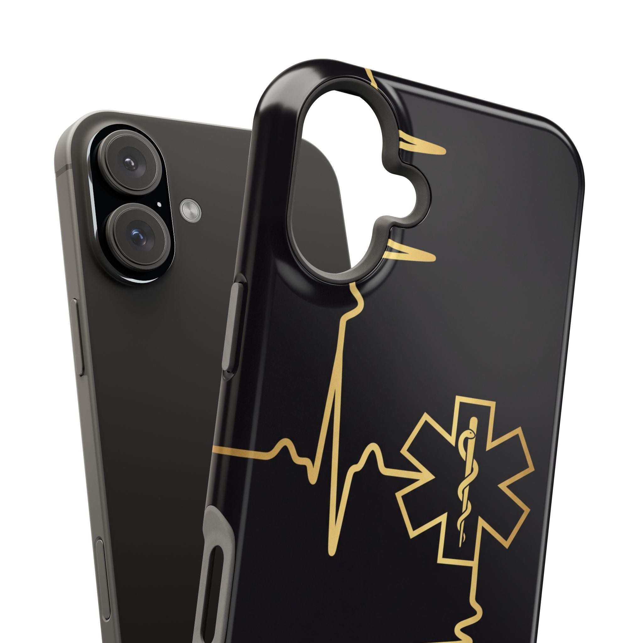 Paramedic/EMT Heartbeat Line Phone Case — Magnetic Wireless Charging Cover