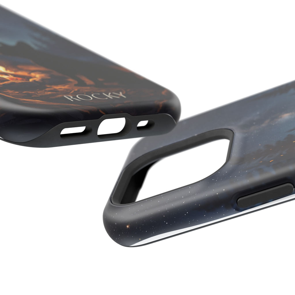 Personalized French Bulldog Campfire Phone Case — Wireless Charging Cover