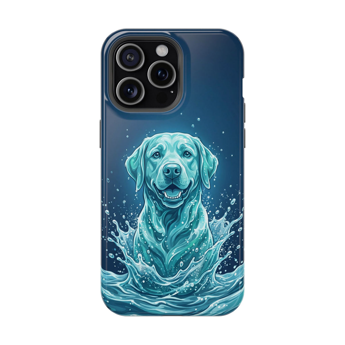 Water Splash Labrador Phone Case — Tough Magnetic Case with Wireless Charging
