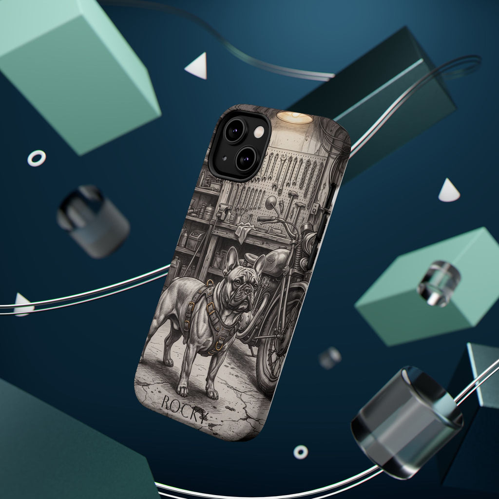 Personalized French Bulldog Vintage Street Phone Case — Wireless Charging Cover