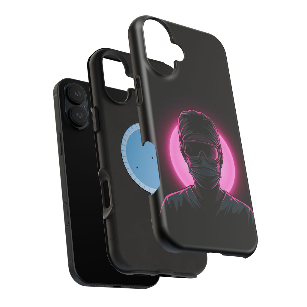 Nurse Portrait Phone Case — Navy Wireless Charging Cover