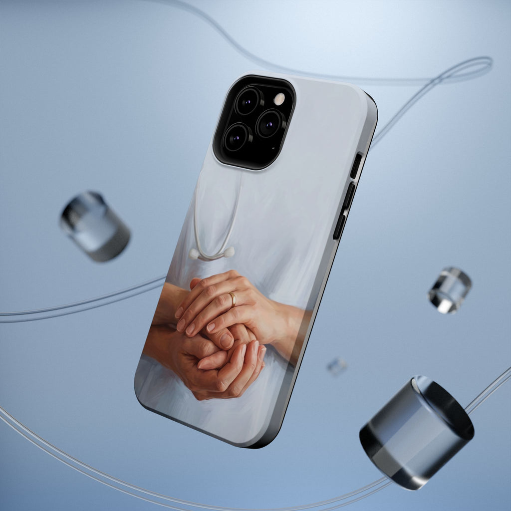 Impact-Resistant Phone Case — Caring Hands Wireless Charging Cover
