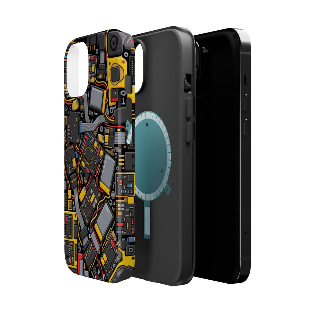 Voltage Board Phone Case — Yellow Circuit Wireless Charging Cover