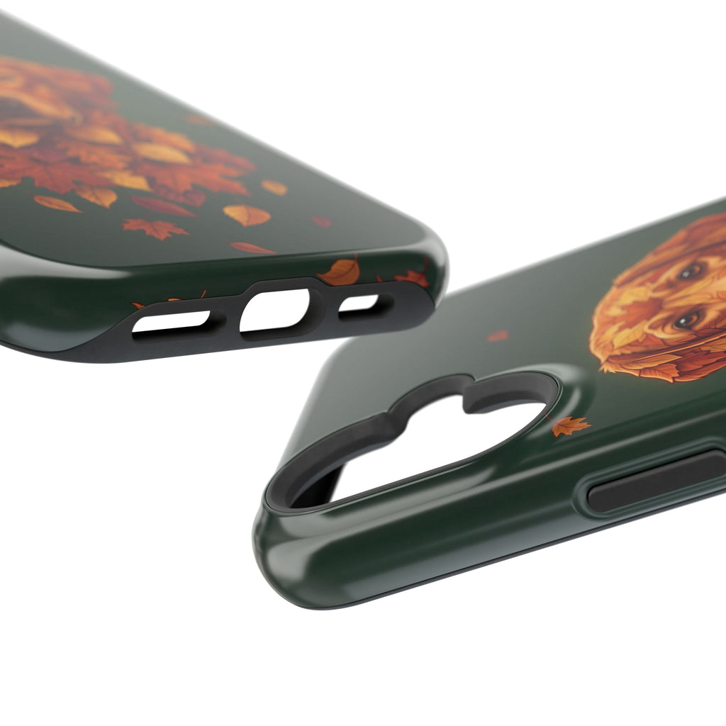 Autumn Leaves Labrador Phone Case — Tough Magnetic Case with Wireless Charging