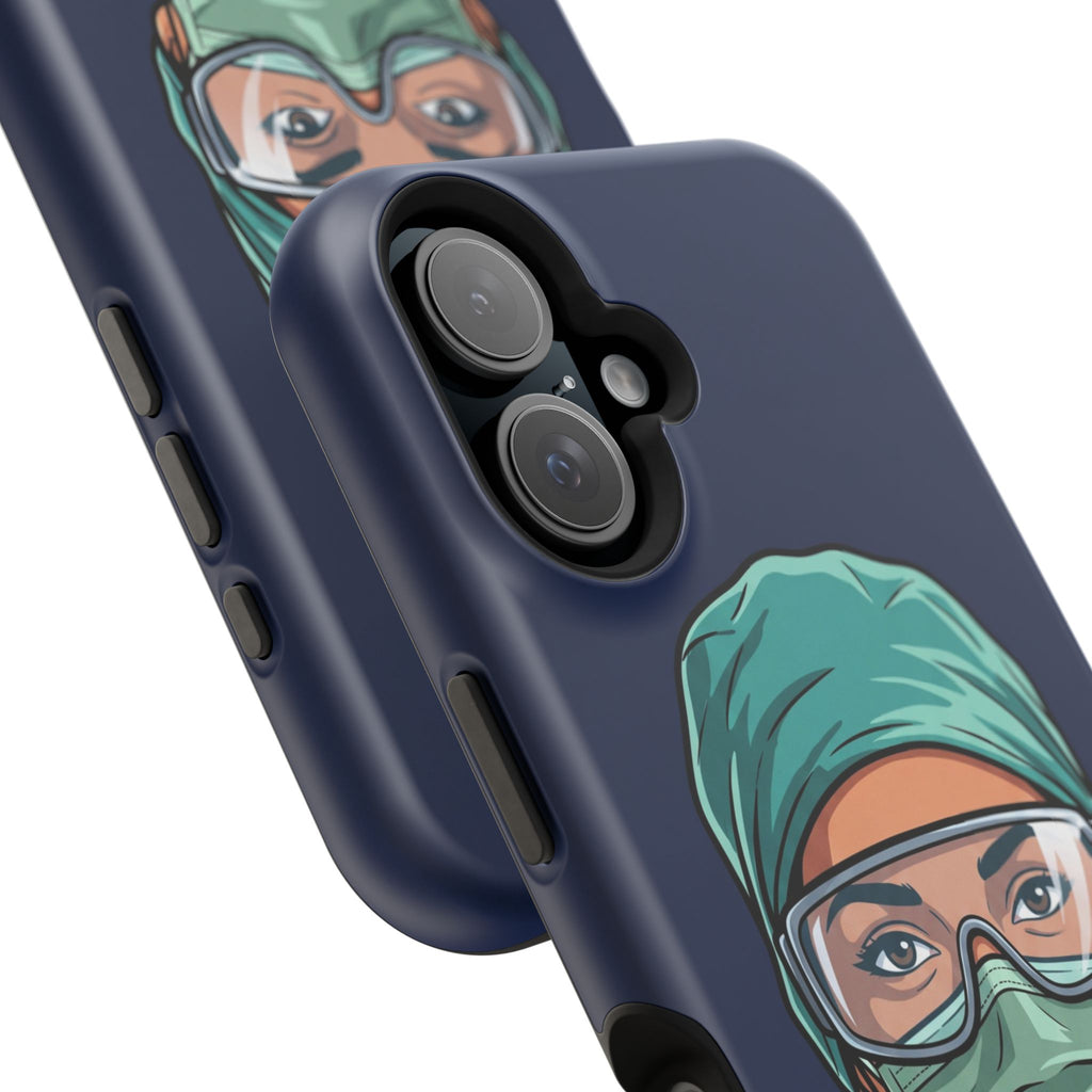 Bold Nurse Portrait Phone Case — Magnetic Wireless Charging Cover