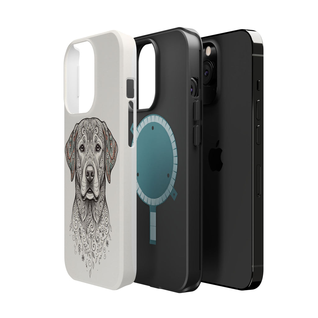 Mandala Labrador Phone Case — Tough Magnetic Case with Wireless Charging