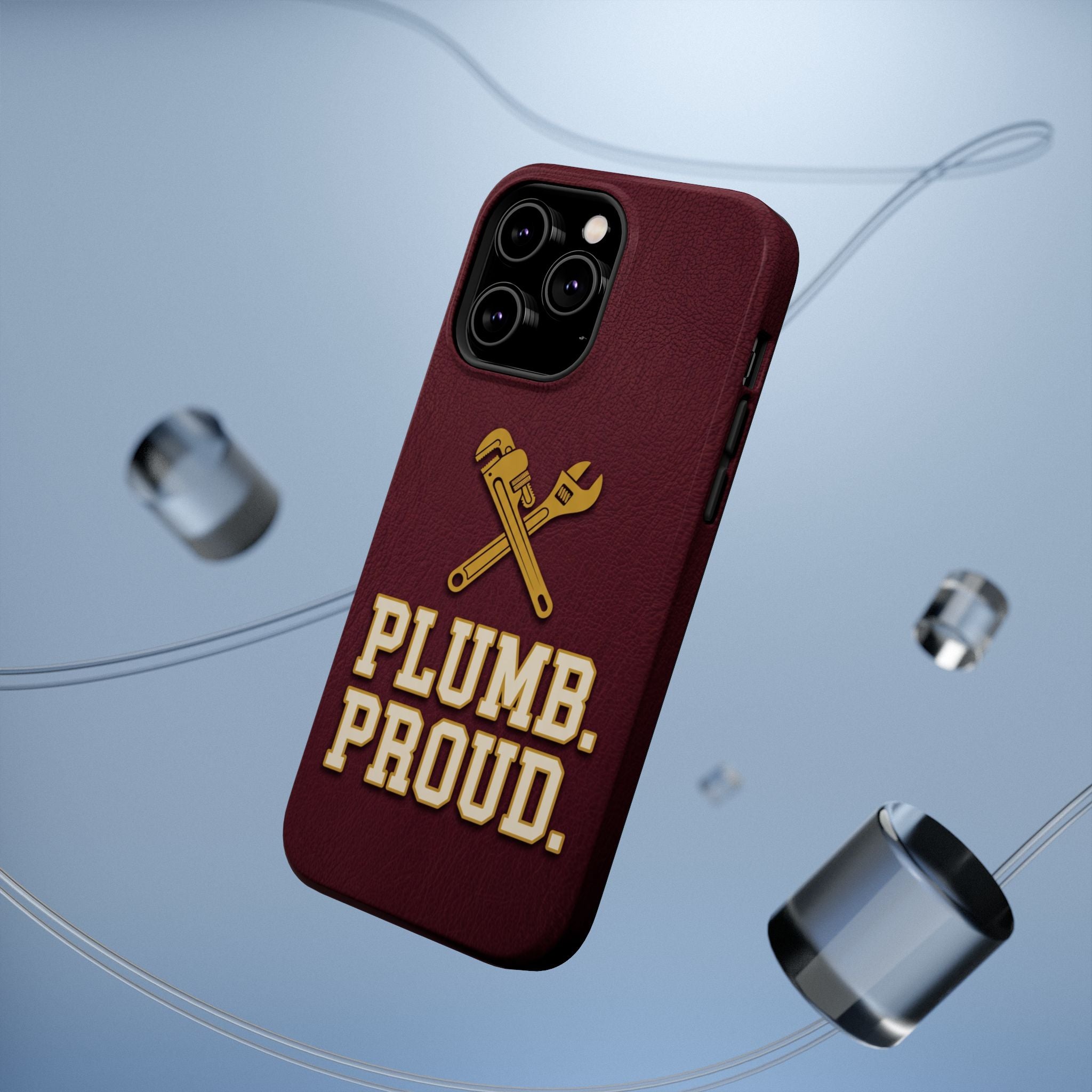 Plumb. Proud. Phone Case — Crossed Wrenches Wireless Charging Cover