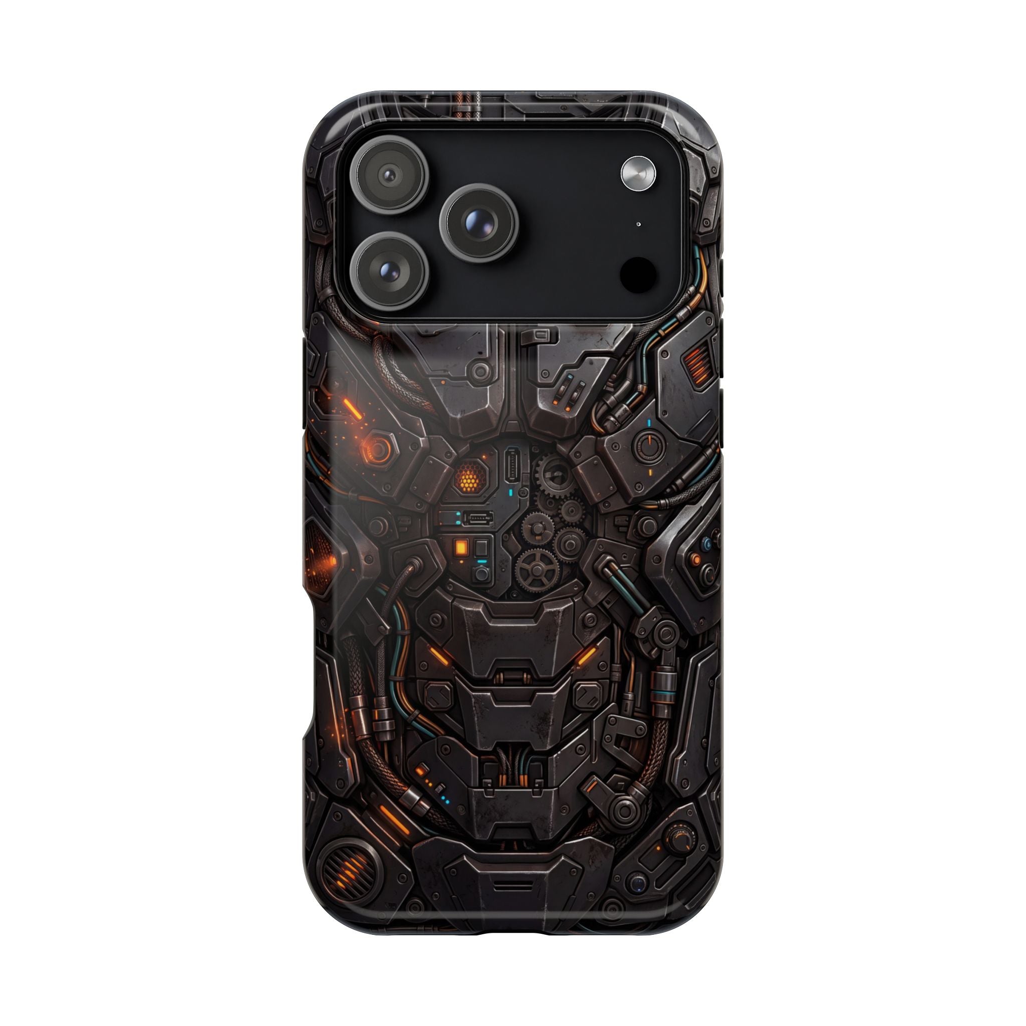 Mech Armor Phone Case — Industrial Circuit Wireless Charging Cover