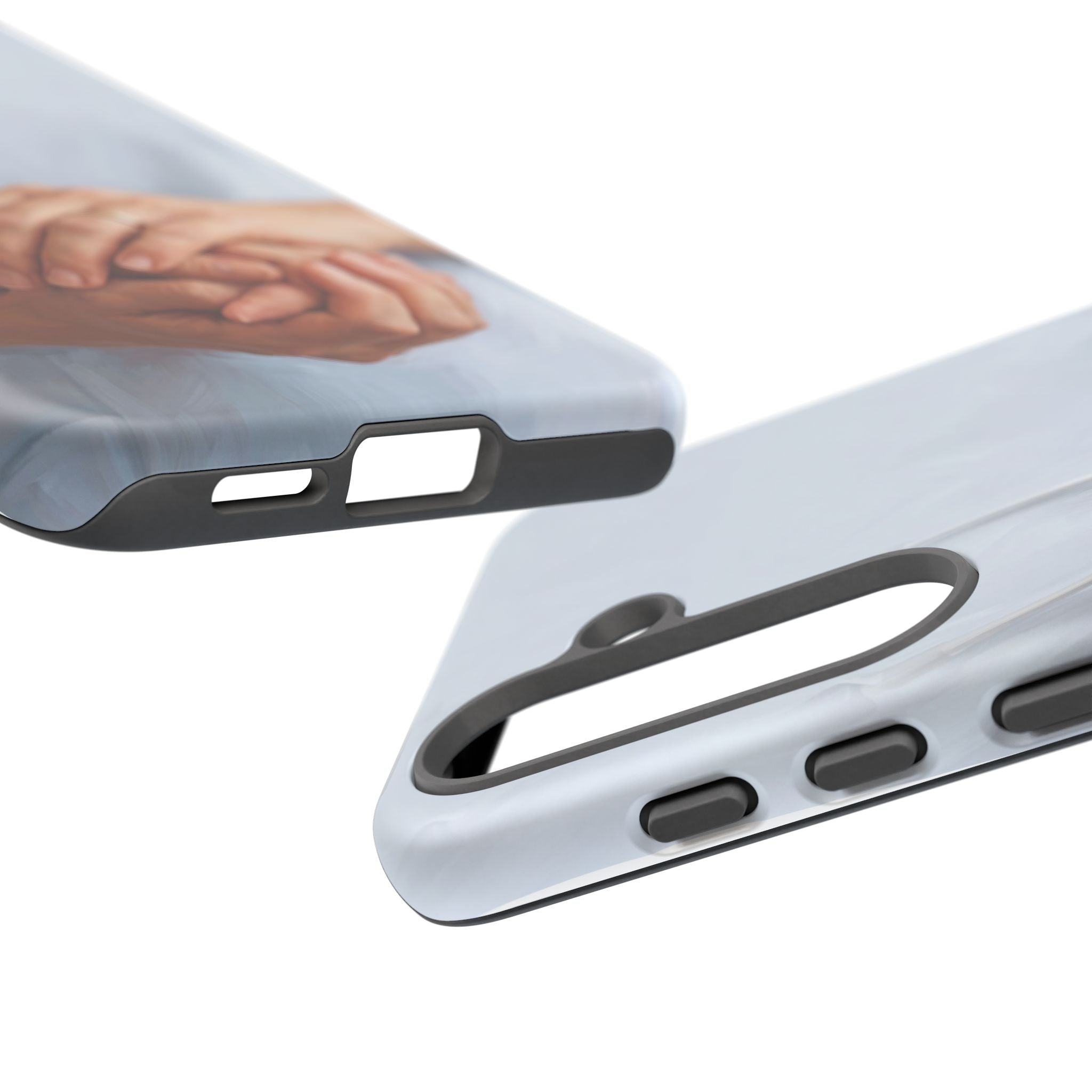Nurse's Comforting Hands Phone Case | Caring Hands & Stethoscope Illustration | iPhone & Samsung