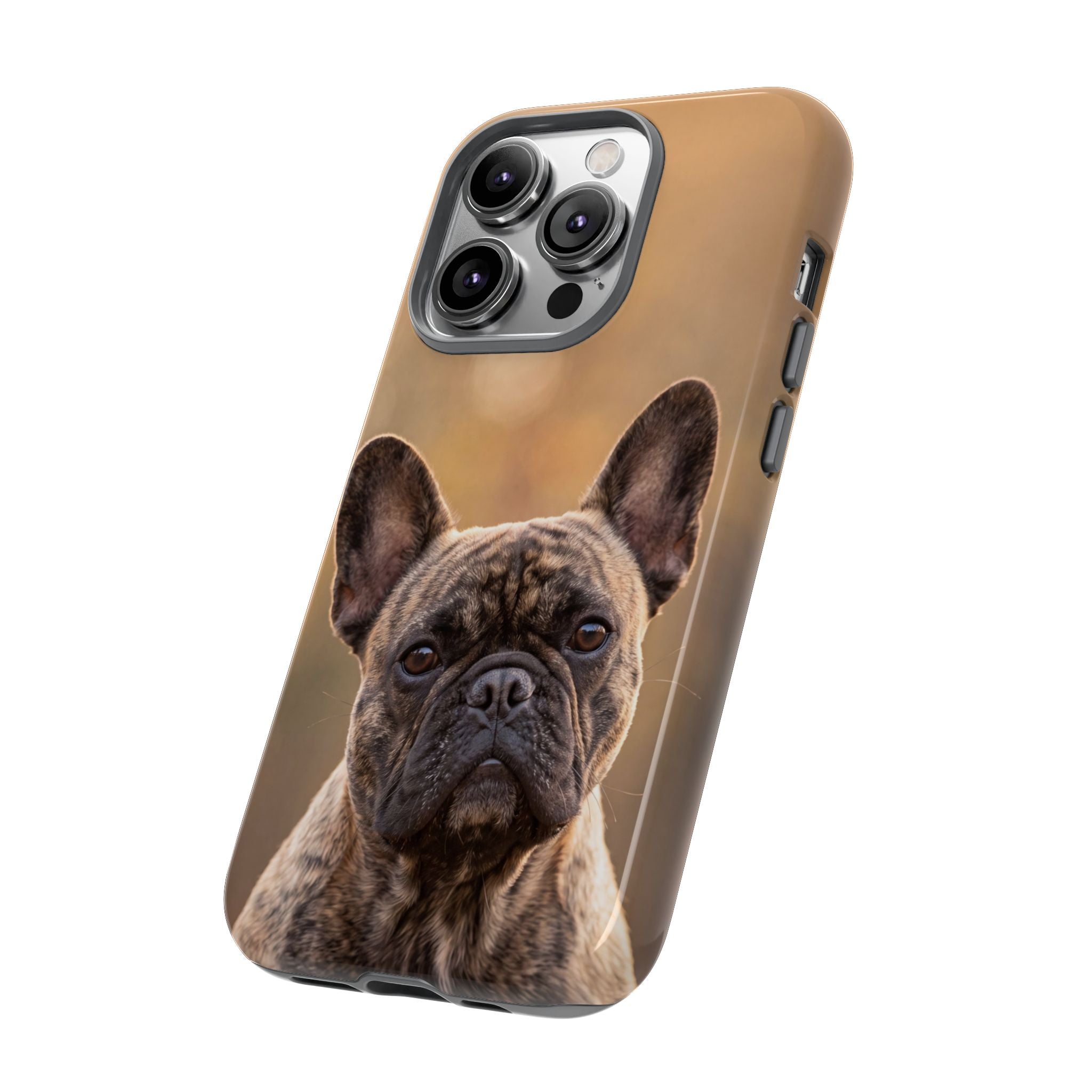 French Bulldog Portrait Phone Case | Realistic Brindle Frenchie Photo Case | iPhone & Samsung