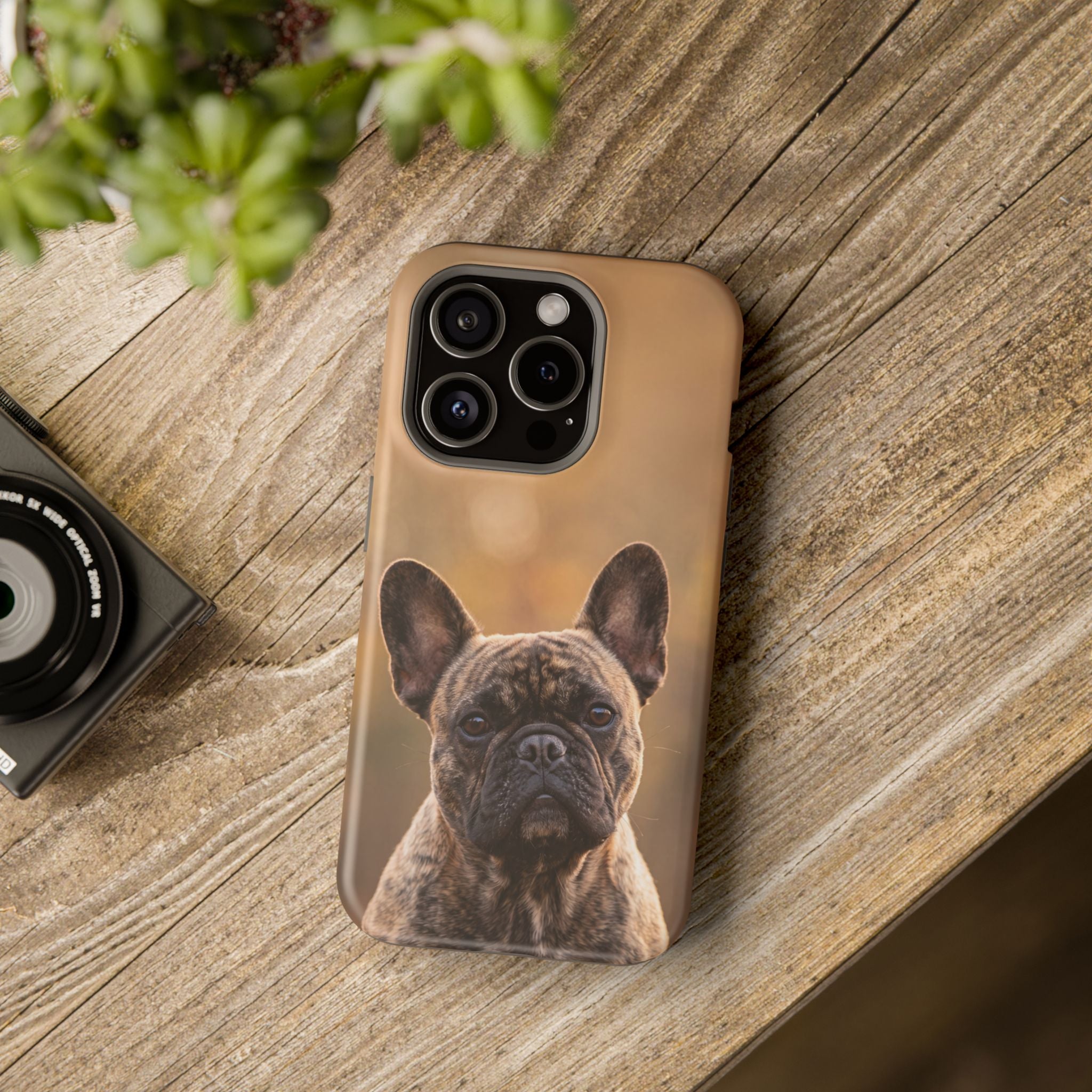 Brindle French Bulldog Phone Case — Impact-Resistant Wireless Charging Cover