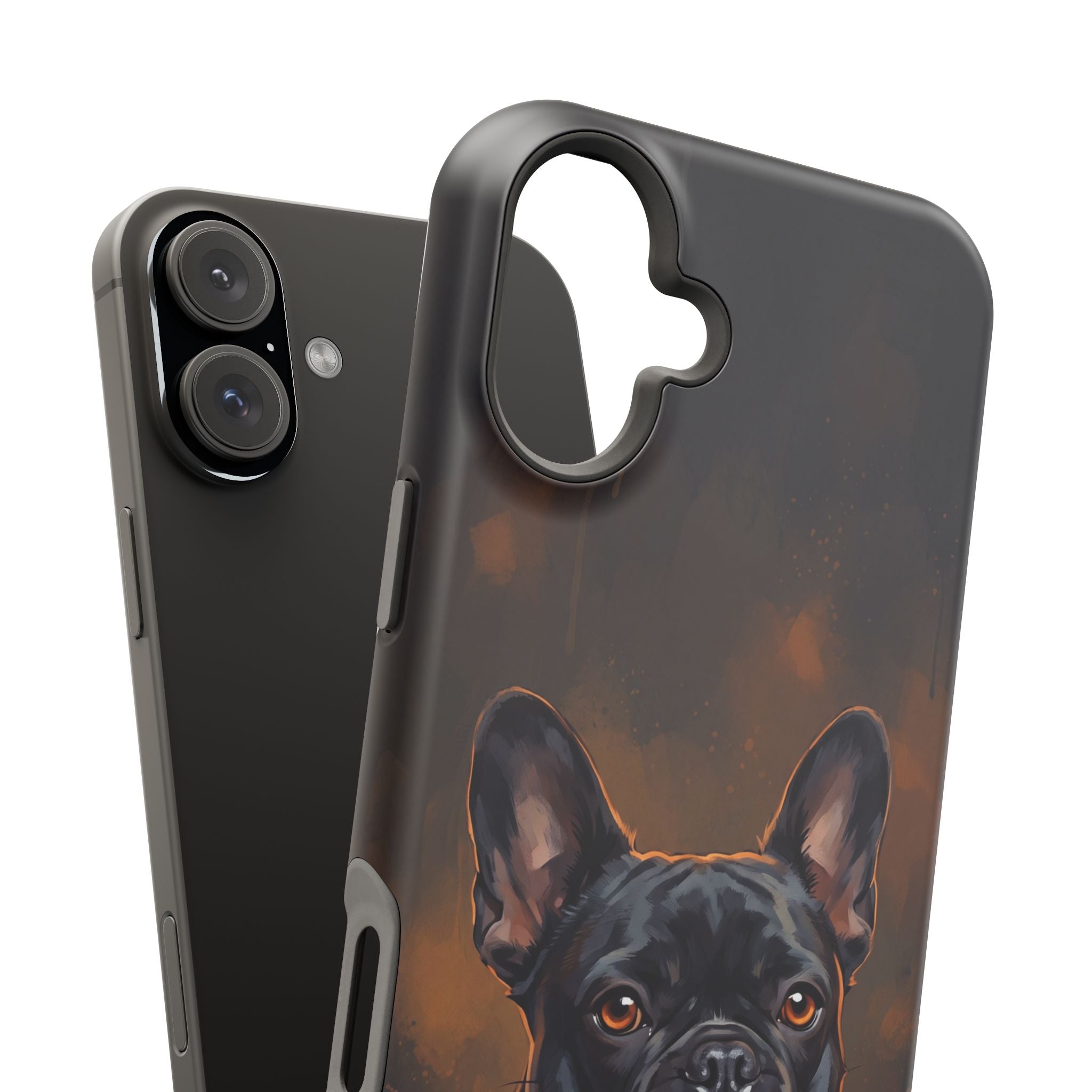 French Bulldog Portrait Phone Case — Impact-Resistant Wireless Charging Cover