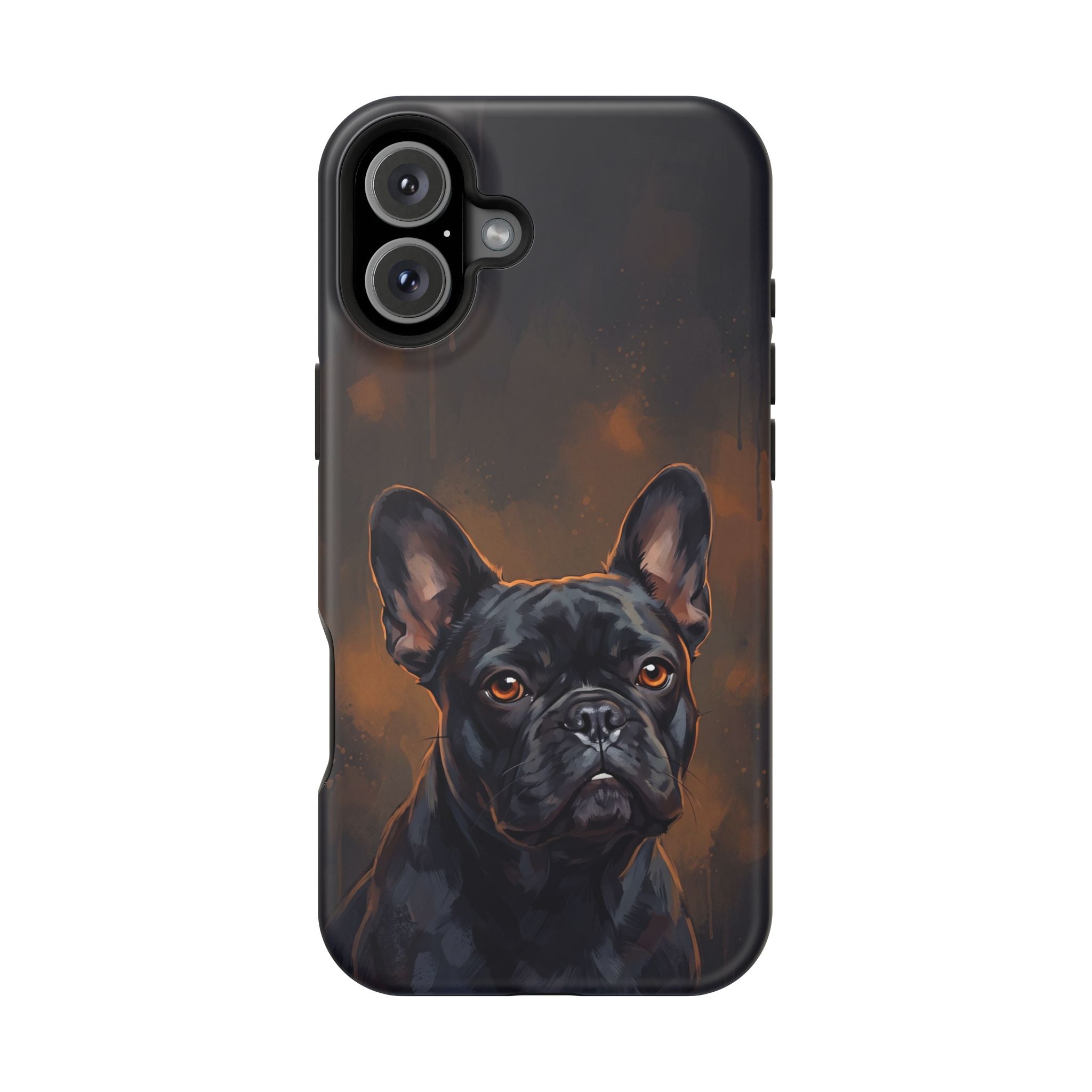 French Bulldog Portrait Phone Case — Impact-Resistant Wireless Charging Cover