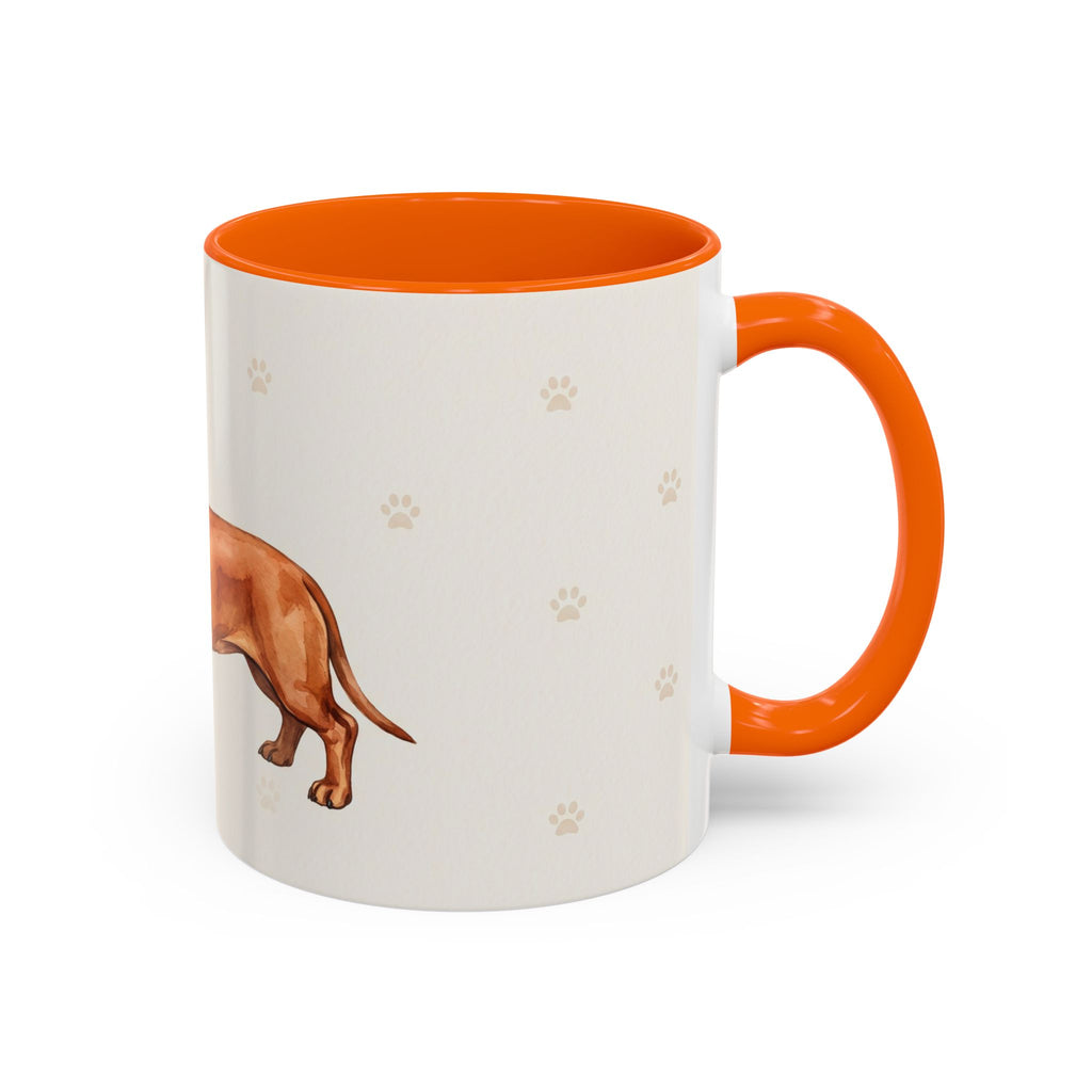 Dachshund Lover Mug – Wiener Dog with Scarf, Cute Watercolor Dachshund Gift Mug