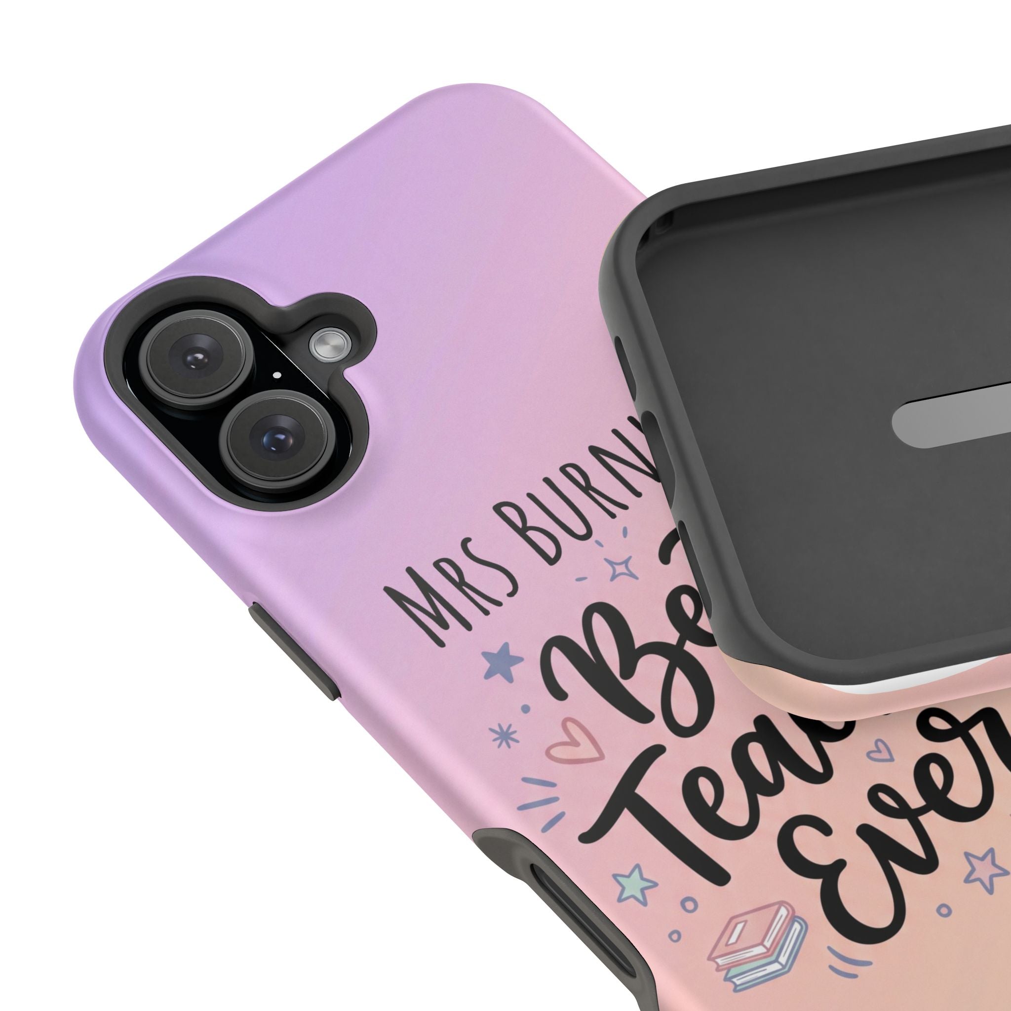 Best Teacher Ever Personalized Phone Case — Wireless Charging Cover
