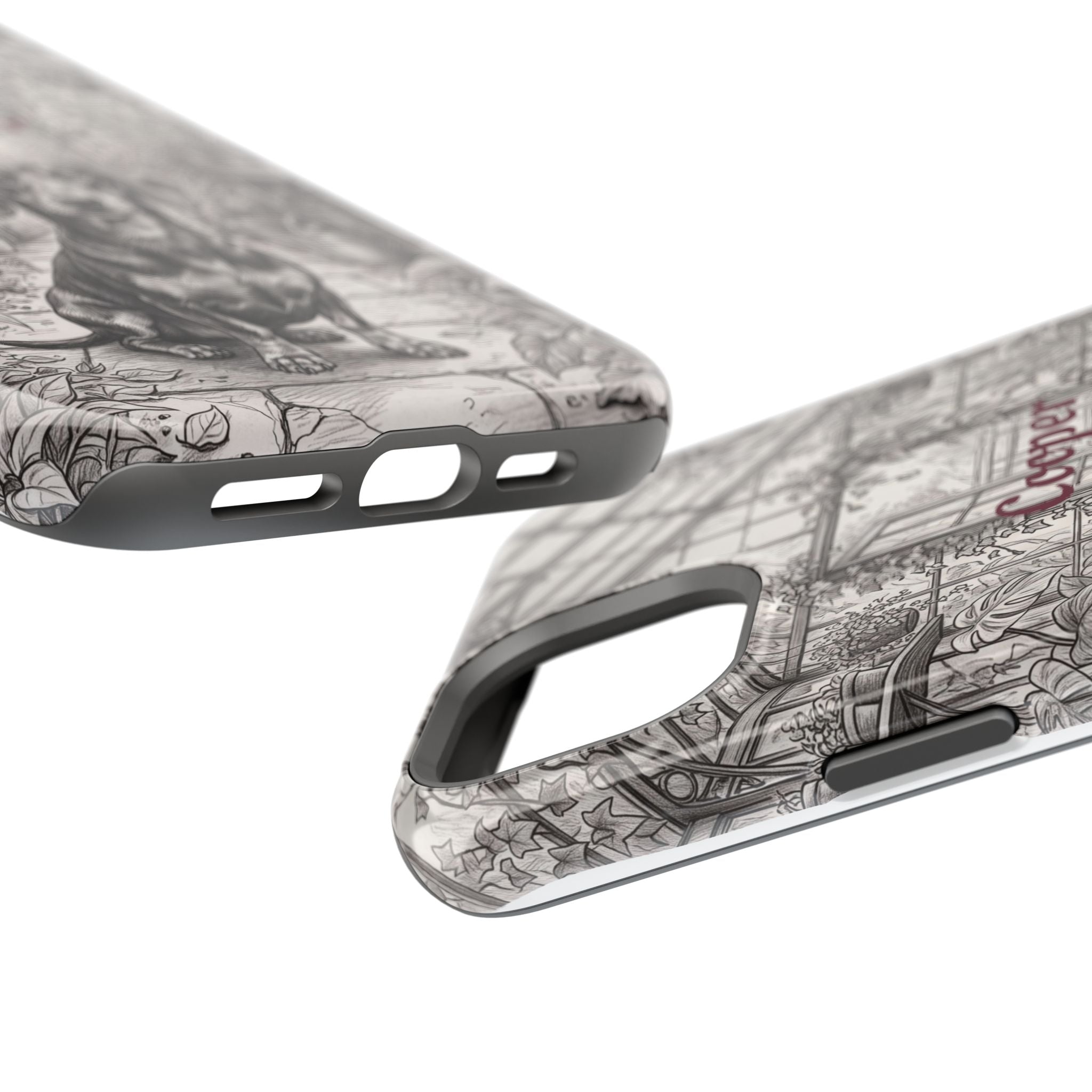 Personalized Dachshund Vintage Greenhouse Phone Case — Wireless Charging Cover