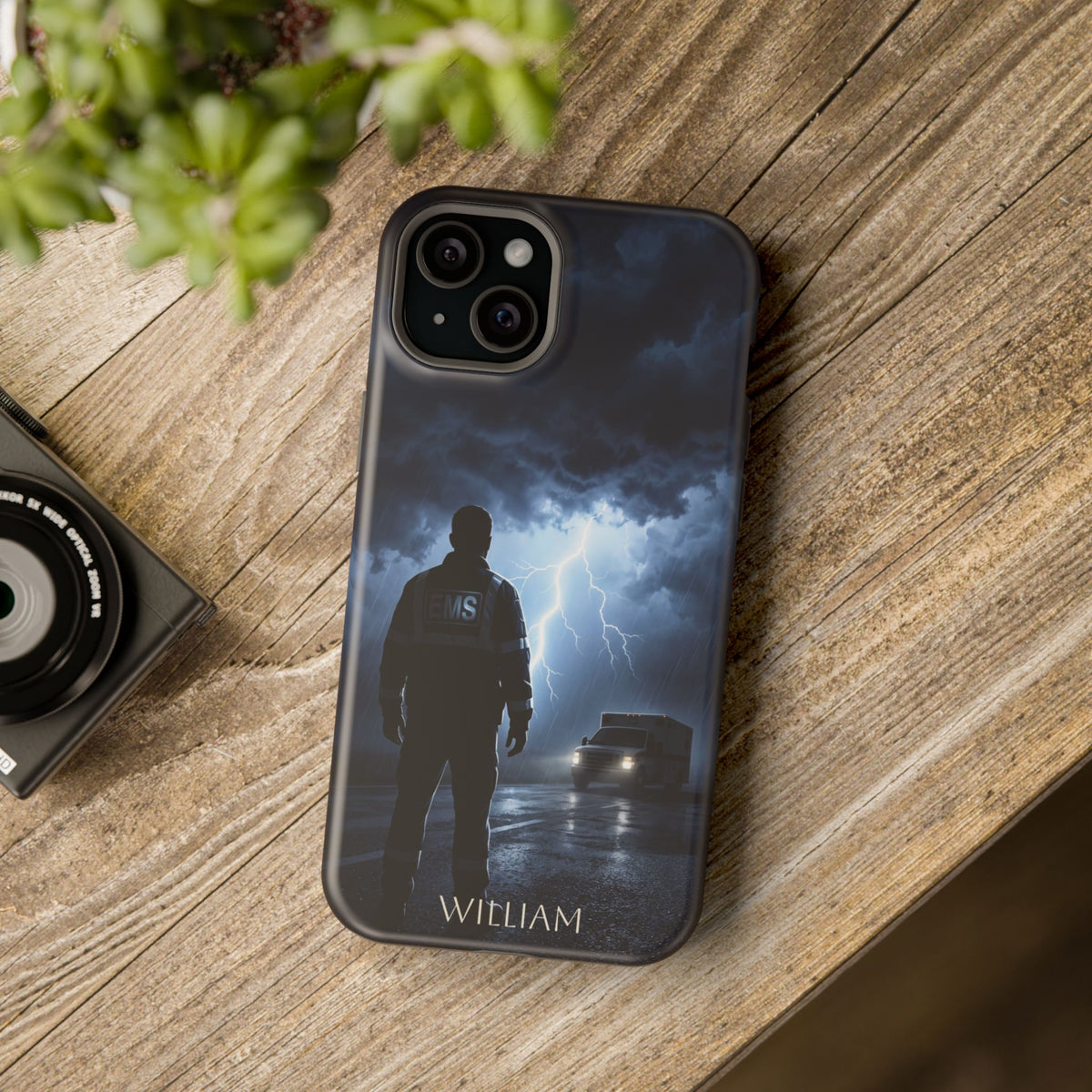 Personalized Lightning Storm EMS Phone Case — Wireless Charging Cover