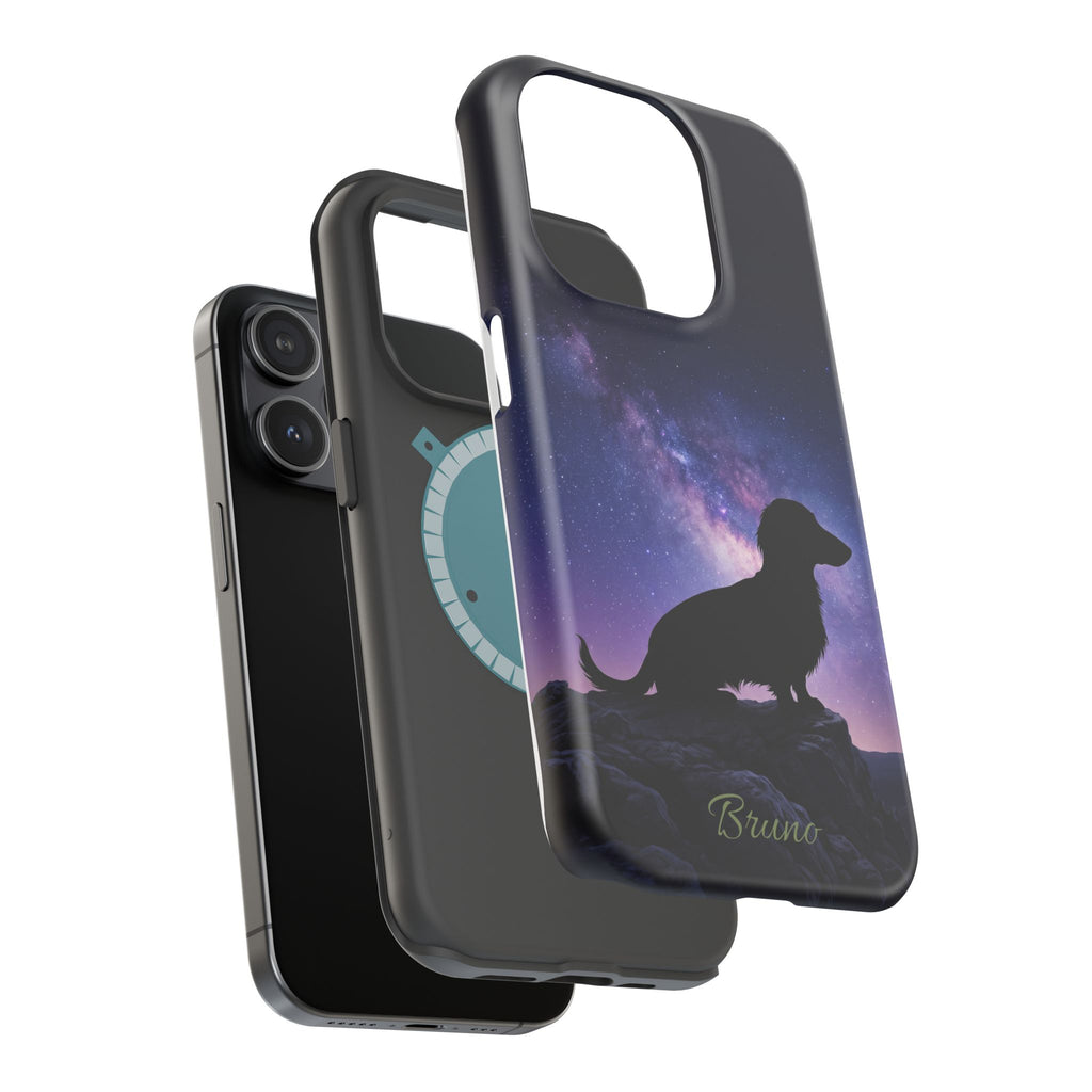 Personalized Dachshund Starry Night Phone Case — Wireless Charging Cover