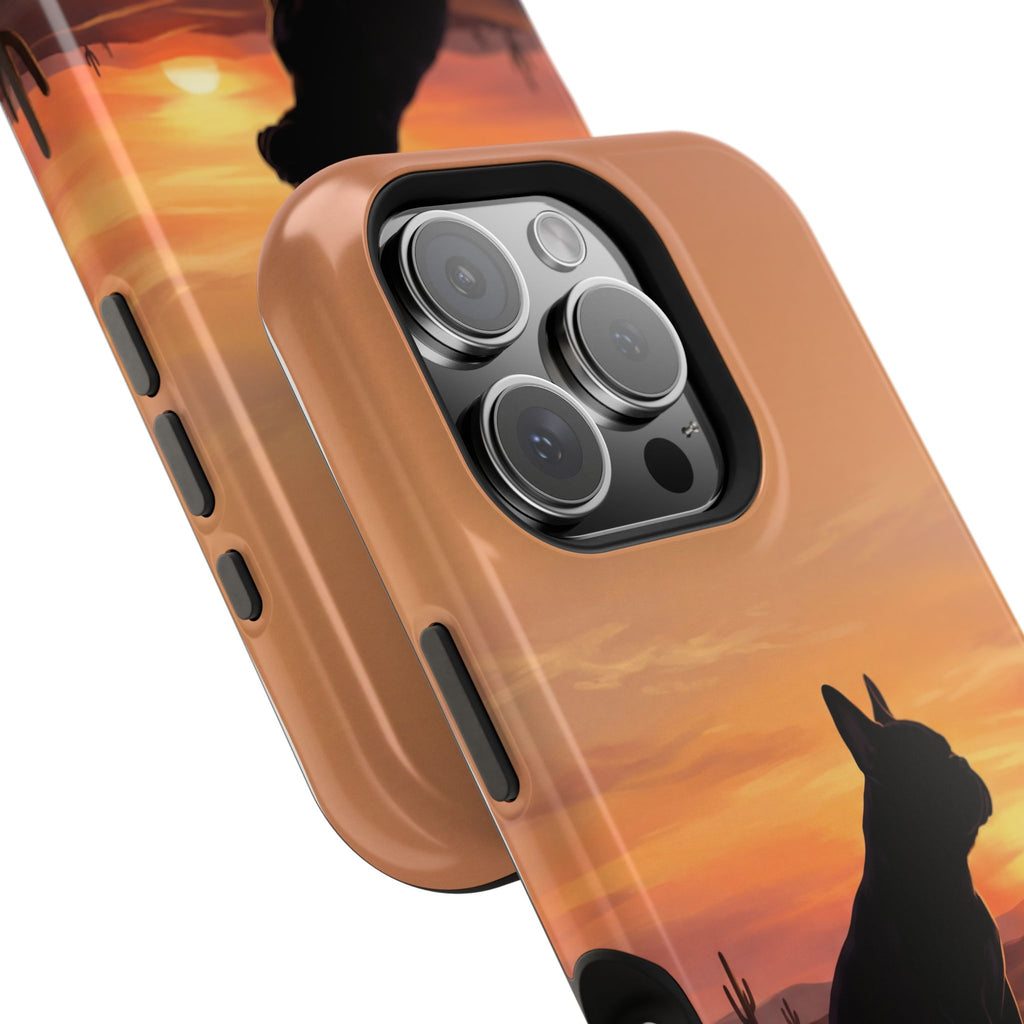 Personalized French Bulldog Desert Sunset Phone Case — Wireless Charging Cover