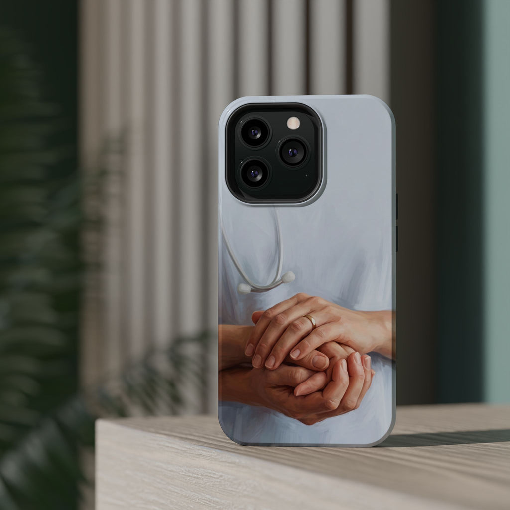 Impact-Resistant Phone Case — Caring Hands Wireless Charging Cover