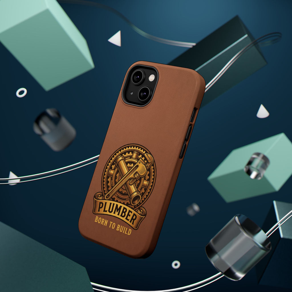 Plumber Born to Build Phone Case — Badge Wireless Charging Cover